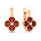 Сережки з червоного золота з гранатом (арт. 111246Пк) – зображення 1