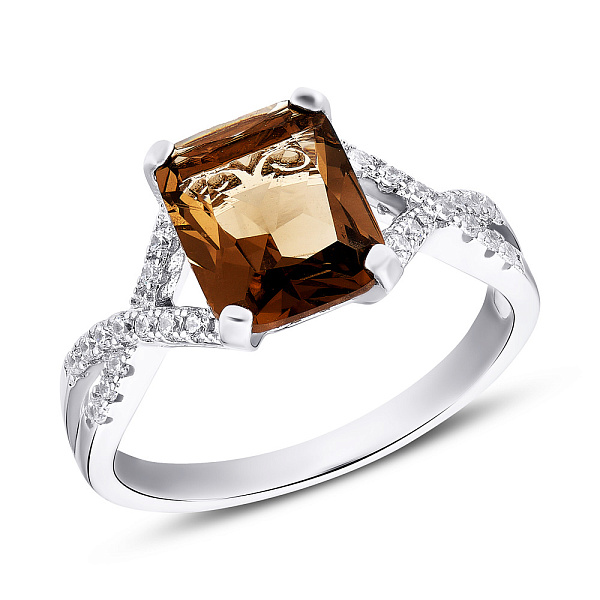 Серебряное кольцо с фианитами (арт. 7501/4449цкр) – изображение 1