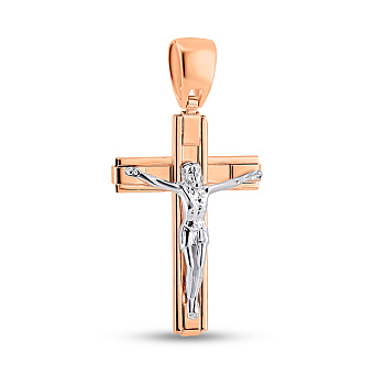 Фото Хрестик з золота з розп'яттям (арт. 500702)