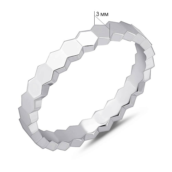 Тонкое серебряное кольцо без камней (арт. 7501/8135) – изображение 2