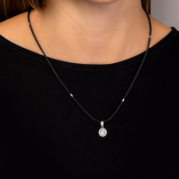 Золота підвіска з фіанітами (арт. 440422б) – зображення 2