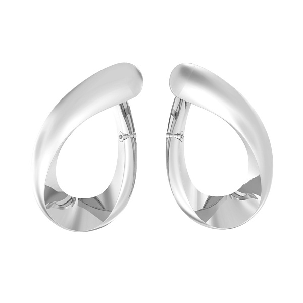 Золотые серьги без камней (арт. 110391б) – изображение 1