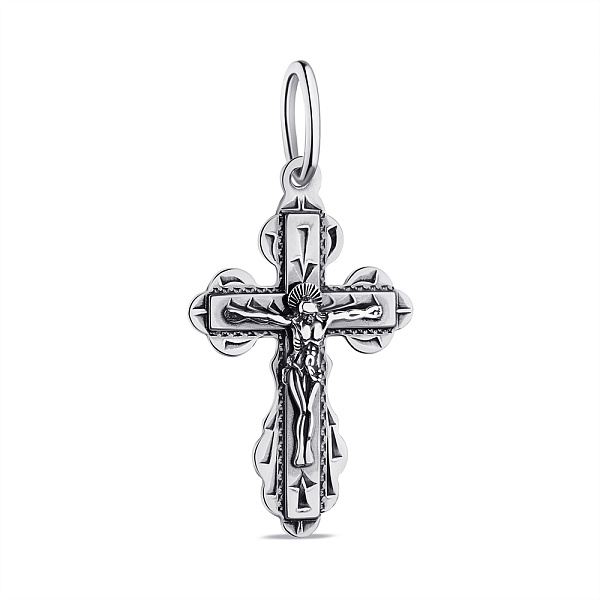 Серебряный крестик с распятием (арт. 7904/3549-ч) – изображение 1