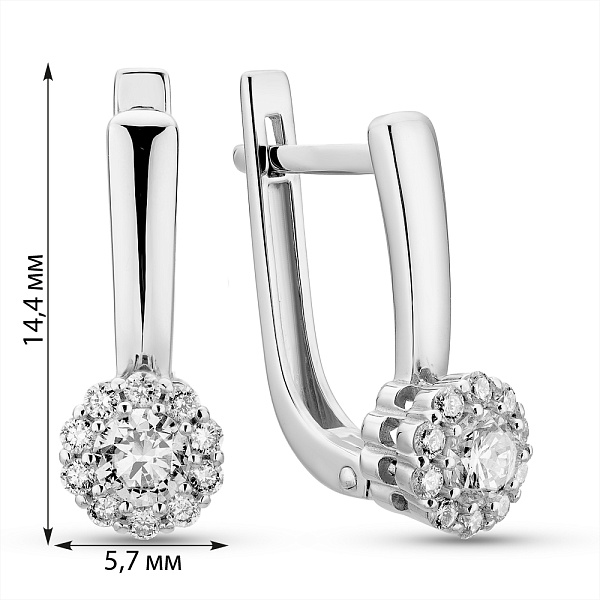 Серьги из золота с бриллиантами (арт. С011313050б) – изображение 5