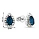 Сережки-пусети з білого золота з сапфіром і діамантами (арт. Т011235бс) – зображення 4