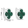 Серебряные серьги Клевер с малахитом (арт. 7502/3153/15млх) – изображение 2