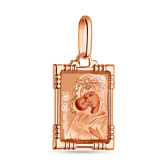 Ладанка из красного золота с эмалью (арт. 401000В)