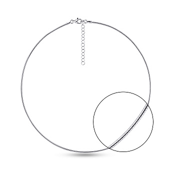 Серебряное колье-струна без камней (арт. 7507/1350)