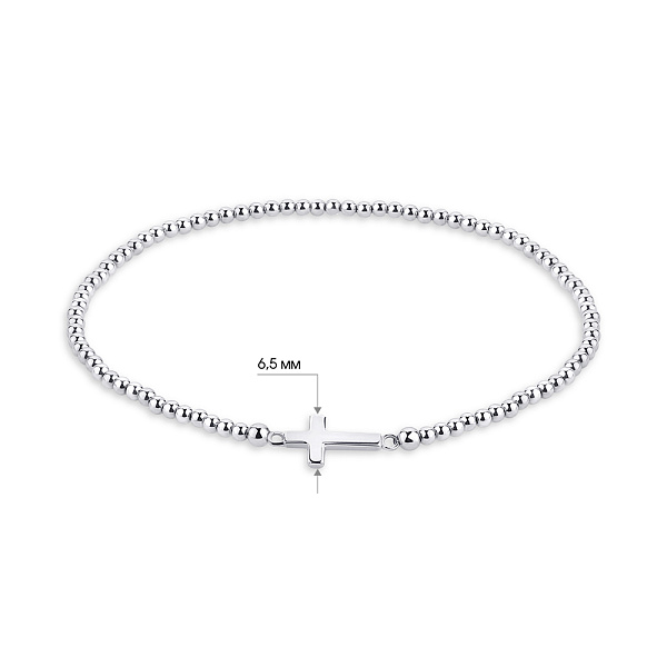 Браслет из серебра с крестом (арт. 7509/4217) – изображение 2
