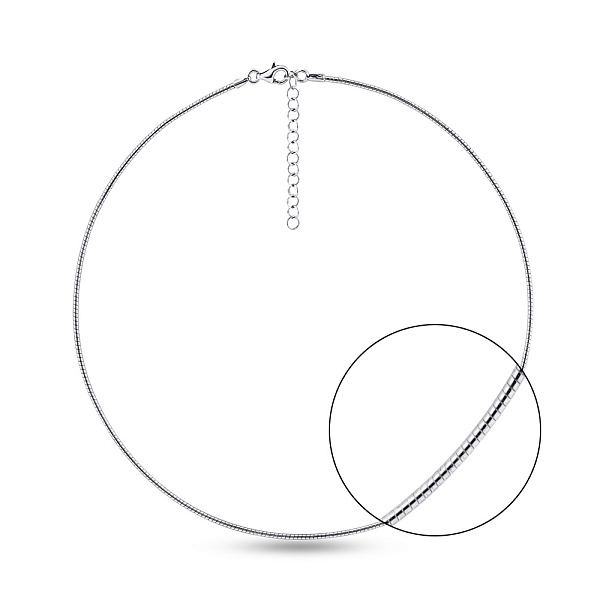 Серебряное колье-струна без камней (арт. 7507/1350) – изображение 1