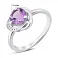 Серебряное кольцо с крупным аметистом (арт. 7501/2193951А) – изображение 2