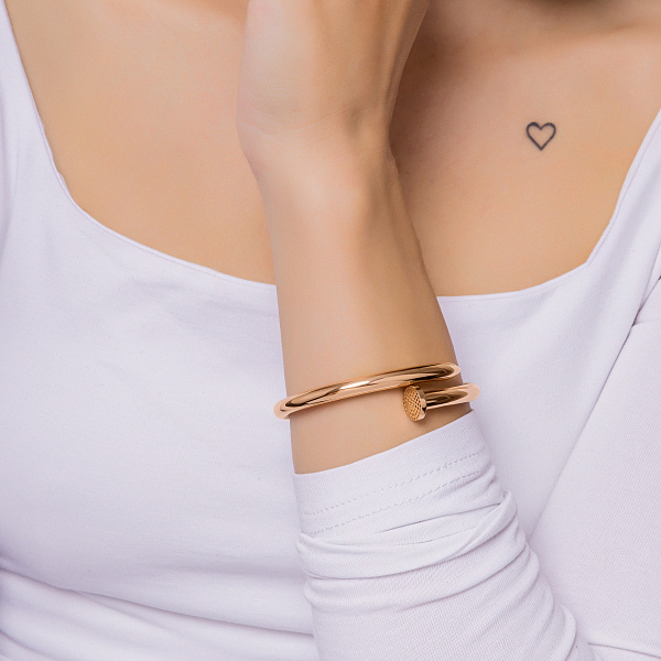 Золотой браслет в форме гвоздя (арт. 326862) – изображение 4