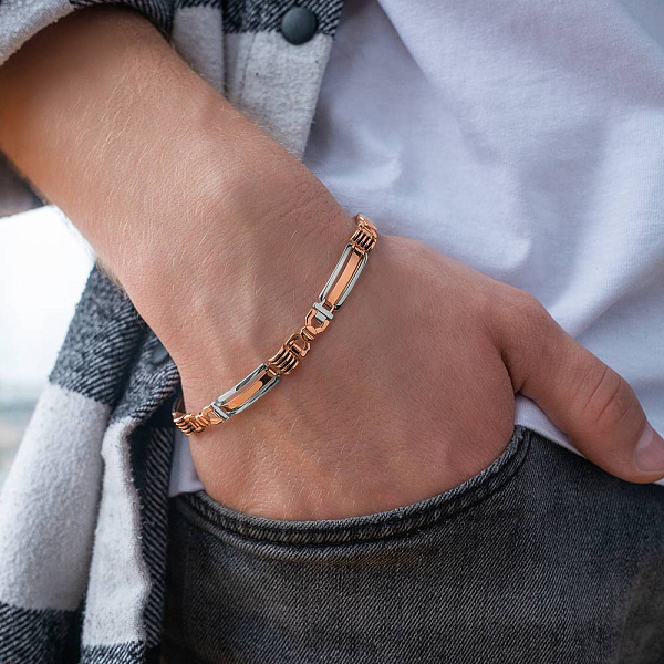 Золотой мужской браслет с ониксом (арт. 325536кбо) – изображение 4