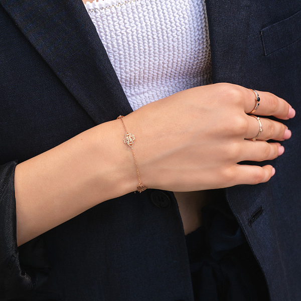 Золотий браслет без каміння (арт. 325663) – зображення 2