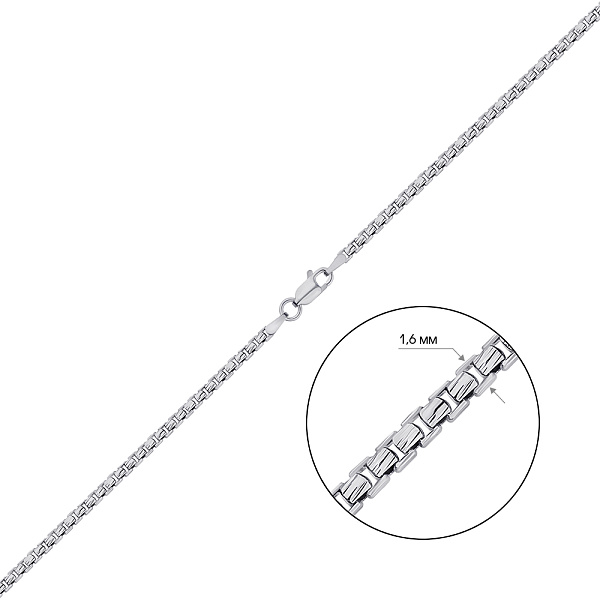 Ланцюжок срібний плетіння попкорн (арт. 03021309) – зображення 2