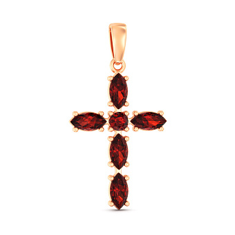 Золотий кулон з гранатом (арт. 440918Пк)