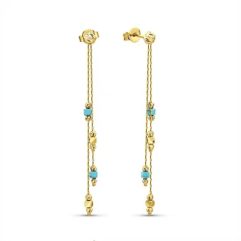 Золоті сережки з бірюзою Francelli (арт. 1091833жБ)