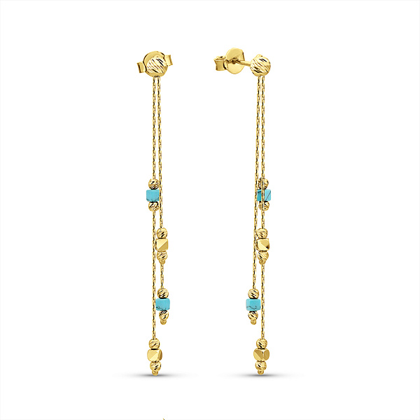 Золоті сережки з бірюзою Francelli (арт. 1091833жБ) – зображення 1
