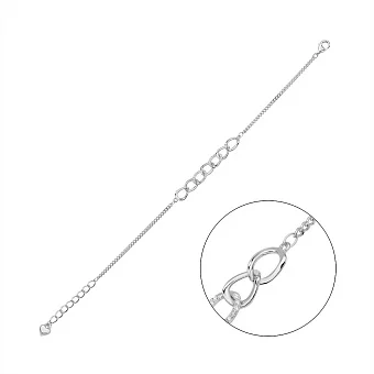 Срібний браслет з розсипом фіанітів (арт. 7509/4927)