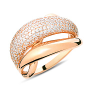 Золотое кольцо с фианитами (арт. 140509)