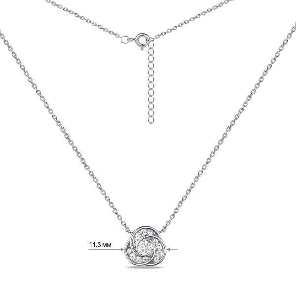 Серебряное колье с фианитами (арт. 7507/1798) – изображение 3