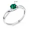 Серебряное кольцо с изумрудом (арт. 7501/390Измкп) – изображение 2