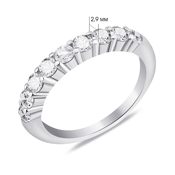 Серебряное кольцо с дорожкой из фианитов (арт. 7501/7090) – изображение 2