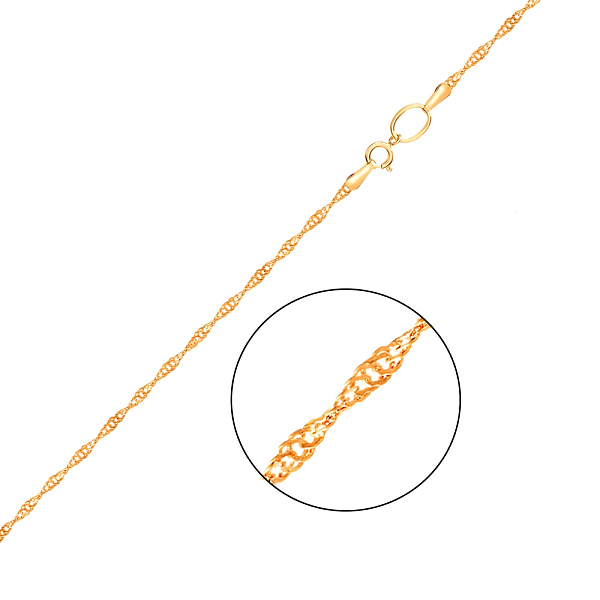 Золотая цепочка плетения Сингапур (арт. 303201ж) – изображение 1