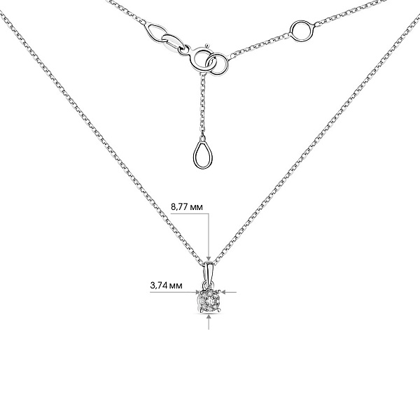 Колье из белого золота с бриллиантами (арт. Ц341103005б) – изображение 4