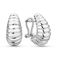 Серьги из белого золота без камней Francelli (арт. 1091869б)