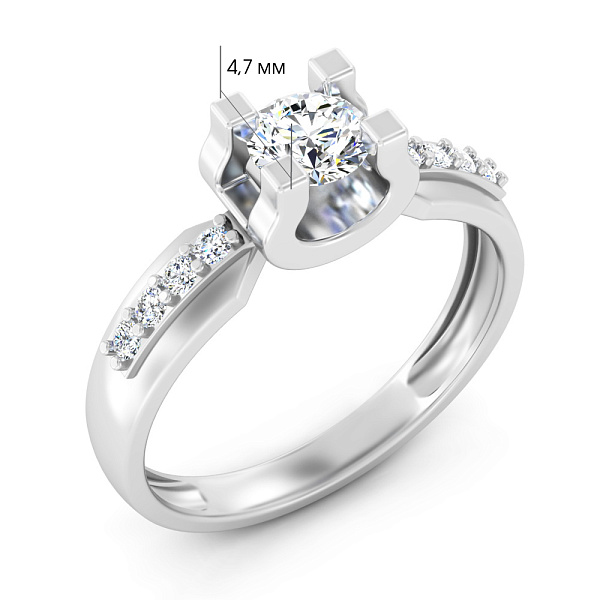 Золотое кольцо с бриллиантами (арт. К011577050б) – изображение 3