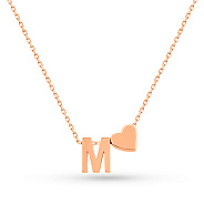 Золоте кольє Літера М (арт. 360217)