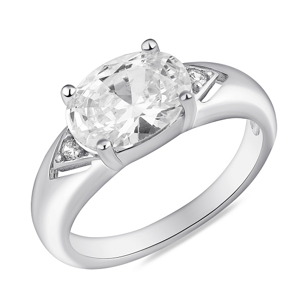 Серебряное кольцо с крупным фианитом (арт. 7501/8036) – изображение 1