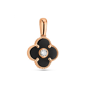 Фото Золотий кулон з оніксом (арт. 424889/15о)