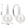 Серебряные серьги с жемчугом и фианитами (арт. 7502/9995жб) – изображение 2