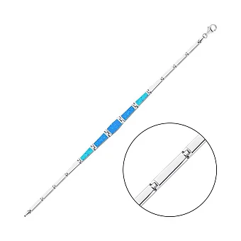 Срібний браслет з опалом (арт. 7509/4251Пос)