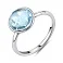 Серебряное кольцо с голубым фианитом (арт. 7501/2186397цг) – изображение 1