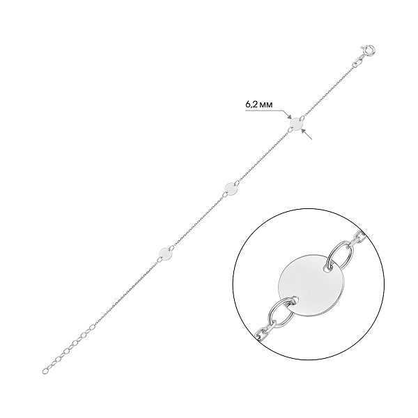 Браслет из белого золота Монеты (арт. 324428/6б) – изображение 3