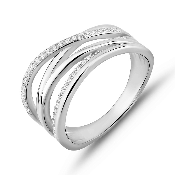 Массивное серебряное кольцо с фианитами (арт. 7501/8271) – изображение 1