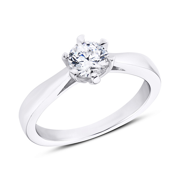 Серебряное кольцо с фианитом (арт. 7501/3784) – изображение 1