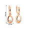 Золоті сережки підвіски з фіанітами (арт. 101053) – зображення 2