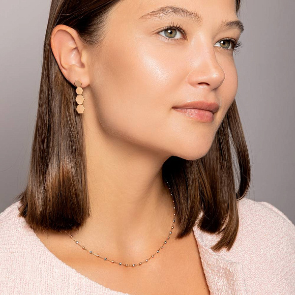 Серьги из красного золота (арт. 111307) – изображение 3