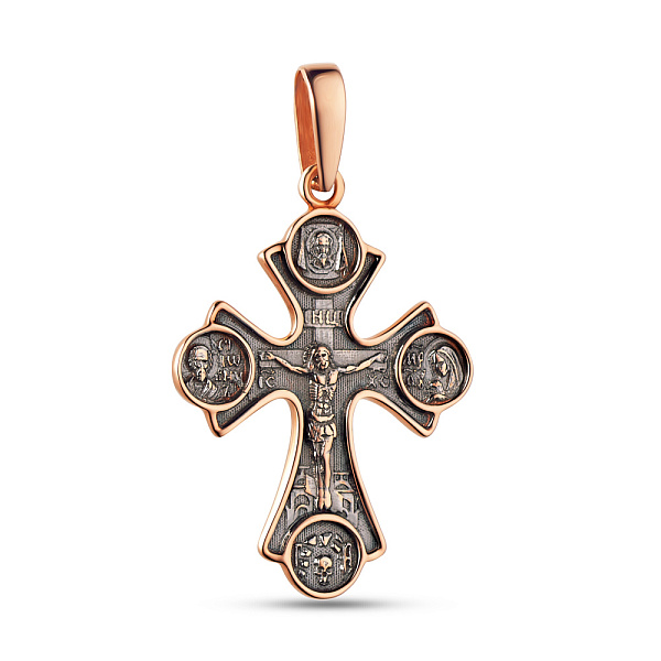 Золотой нательный крестик "Распятие Господне" (арт. 501670) – изображение 1