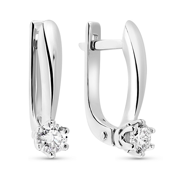 Серьги из белого золота с бриллиантами (арт. 2191249202) – изображение 1