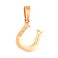 Золотая подвеска "Подкова" без камней (арт. 440660) – изображение 1