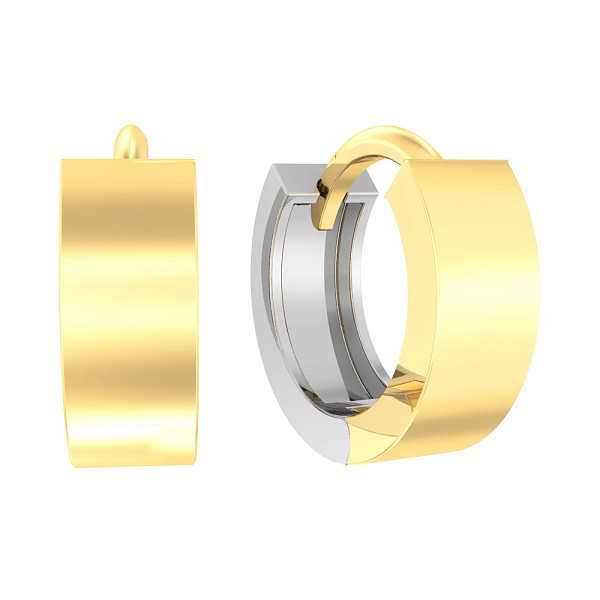 Золотые серьги конго (арт. 110448жб) – изображение 1