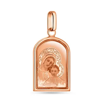 Ладанка из красного золота "Божья Матерь с младенцем" (арт. 402900)