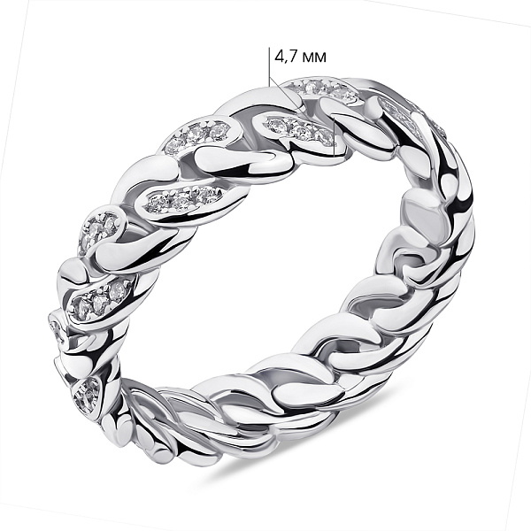 Серебряное кольцо с фианитами (арт. 7501/6520) – изображение 2