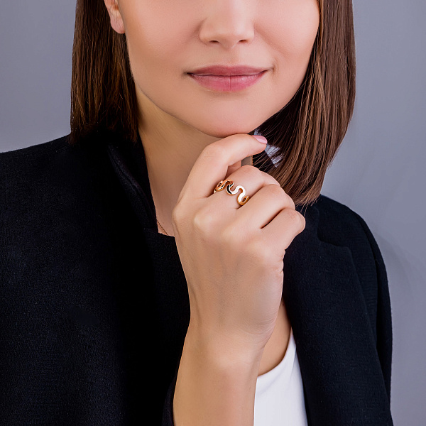 Кольцо из красного золота (арт. 156084) – изображение 3