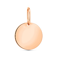 Фото Подвес из красного золота Монета (арт. 440688)